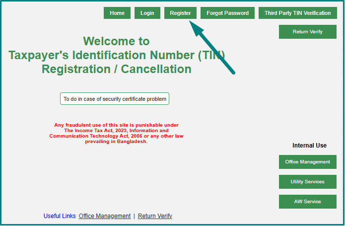 E-TIN Registration Online
